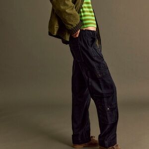 Free People Black Tahiti Cargo Pants